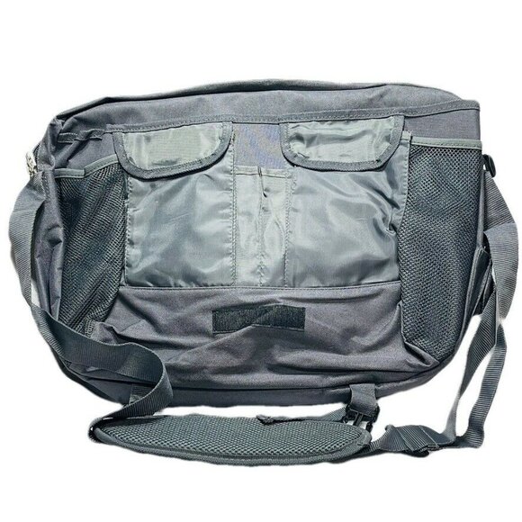 Guess Gray Messenger Bag With Adjustable Strap & Multiple Pockets - Picture 4 of 6